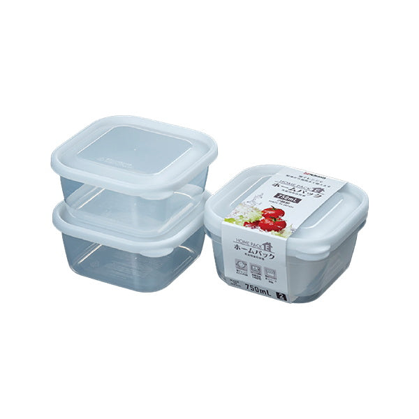 食品保存容器 フードストッカー ストック容器 ホームパックE 2P ホワイト 750ml 039078