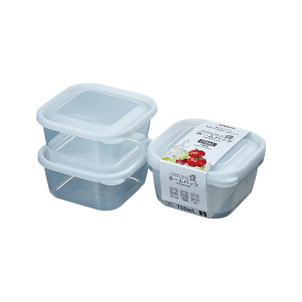 食品保存容器 フードストッカー ストック容器 ホームパックE 2P ホワイト 750ml　039078