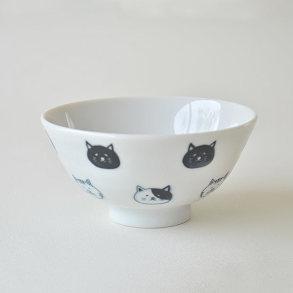 茶碗 お茶わん ごはん茶碗 ねこ 深口飯碗 039792
