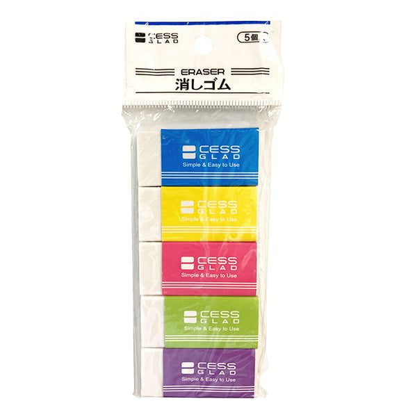 消しゴム5P 040095