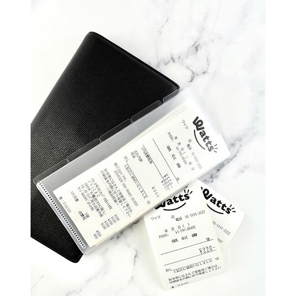 レシートホルダー 2冊 クリア 041385