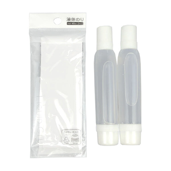 糊 PB.ツインヘッド液体のり 2本入 40ml 041526