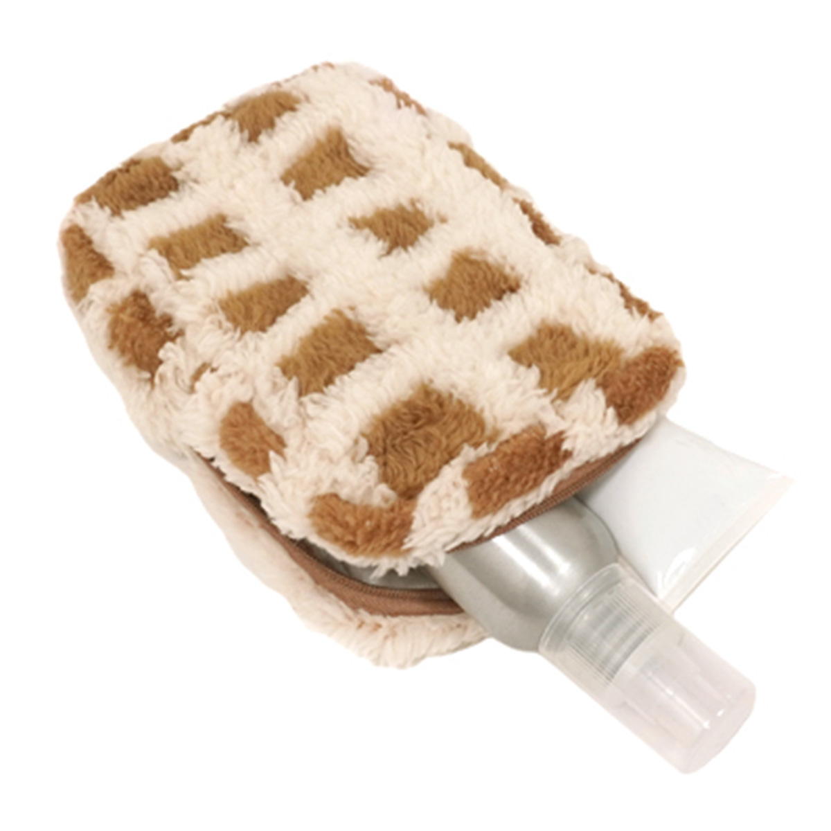 Tokinone PB.もこもこタテ型ポーチ チェック柄 BR 041675