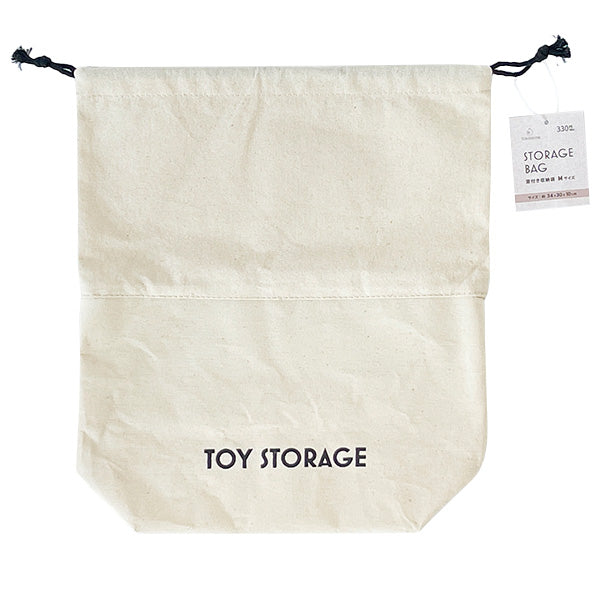 巾着袋 巾着ポーチ バッグインバッグ トラベルポーチ 収納バッグ Tokinone PB. 窓付き収納袋 M 34x30x10cm ホワイト 041758