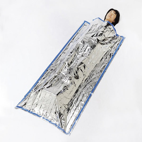 簡易寝袋 防災 防寒用アルミ寝袋 封筒型 シュラフ 災害 非常時 防寒具ッド  200×100cm　041988