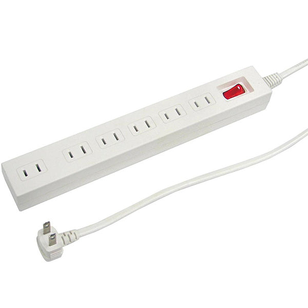 電源タップ 延長コード 延長ケーブル 節電タップ 集中スイッチ付節電タップ 6個口 2m ホワイト 044647