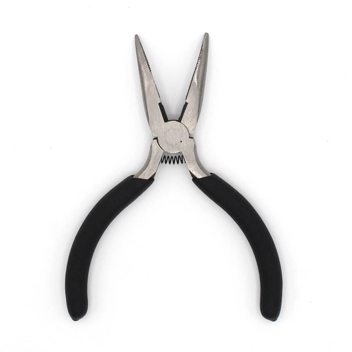 ラジオペンチ 小型 鍛造 ミニ先曲がりラジオペンチ ブラック ニッパー やっとこ ニッパン 12×8.5cm 045036