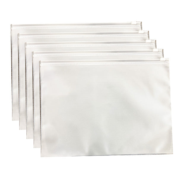 半透明ケース マチなし ファスナー付 収納ケース 小物入れ 小物収納 Tokinone PB. EVAケース B5 5枚 045566