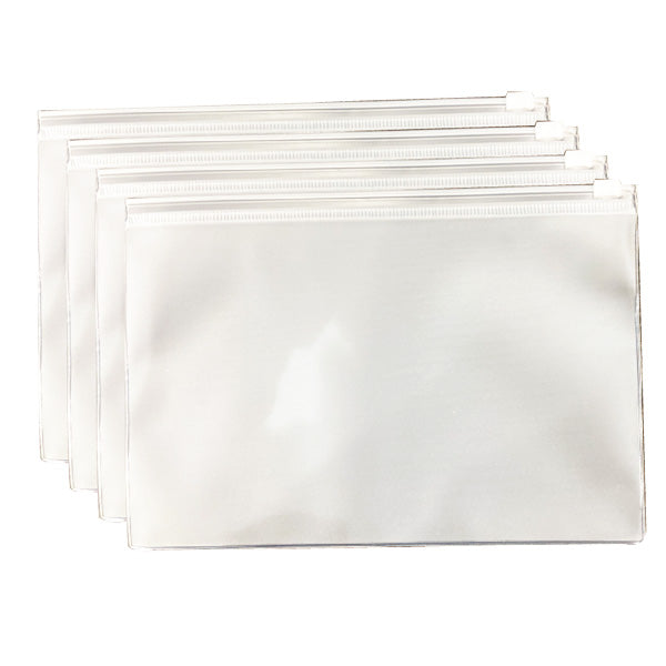 半透明ケース マチなし ファスナー付 収納ケース 小物入れ 小物収納 Tokinone PB. EVAケース A4 4枚 045567