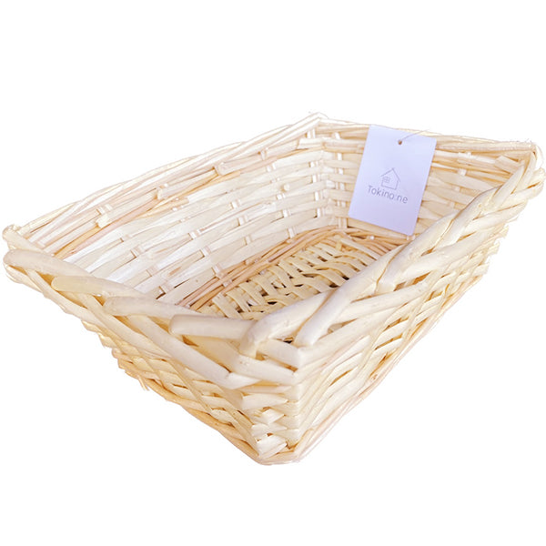 【OUTLET】バスケット かご 籠バスケット 天然柳 小物入れ Tokinone PB.柳バスケット角型 23×16×H8cm 045657