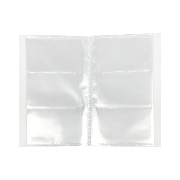 PB.名刺ファイル 3段 120P ケース付 ホワイト 046048