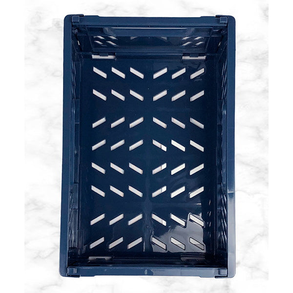 収納ケース 収納ボックス コンテナボックス 折りたたみコンテナ ネイビー 046404