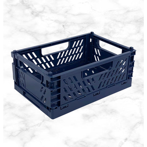 収納ケース 収納ボックス コンテナボックス 折りたたみコンテナ ネイビー 046404