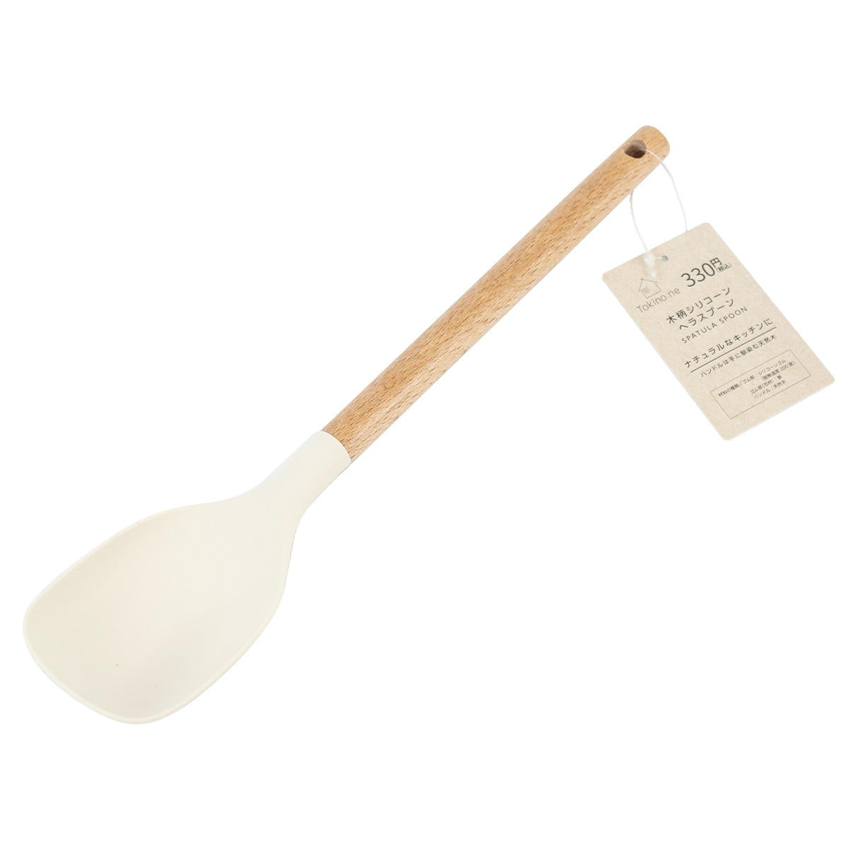 Tokinone PB.木柄シリコーンヘラスプーン 046658