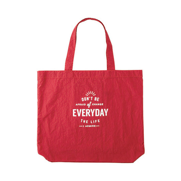 【OUTLET】エコバッグ おしゃれ コンパクト マチ付き 収納ポケット付 39×45.5×マチ10cm クリーシー ポケッタブルエコバッグ  レッド 047714