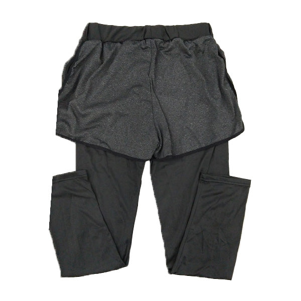 【在庫限り】レギンス 10分丈 トレーニングウェア ヨガウェア Tokinone PB.ショートパンツ付レギンス M  レディース 婦人用 黒 ブラック 047887