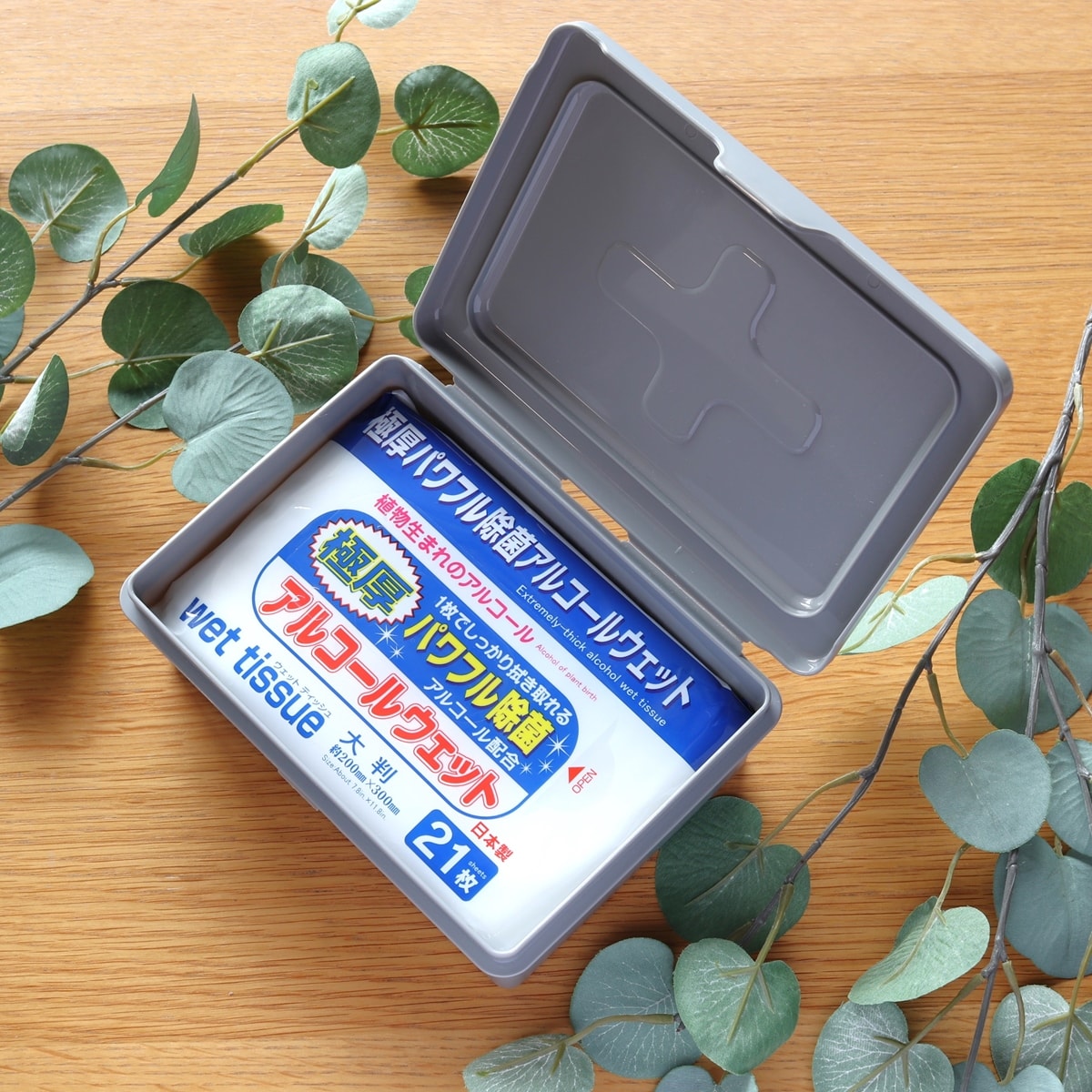 PB.極厚パワフル除菌アルコールウェット 大判 21枚 049121