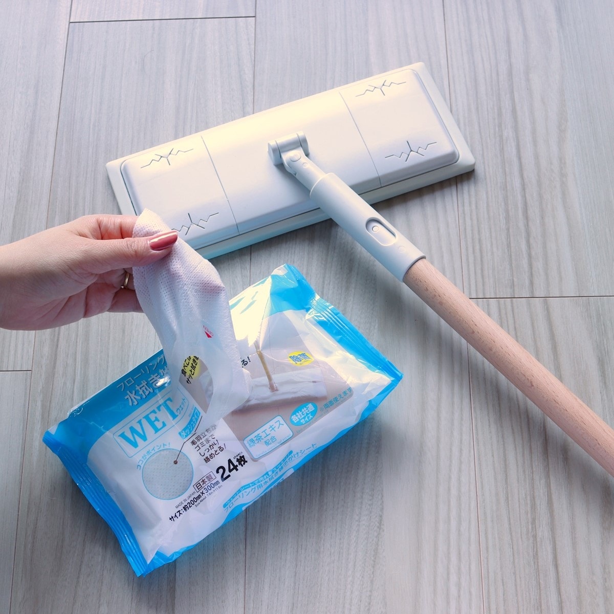 PB.フローリング用水拭き雑巾がけシート24枚 049124