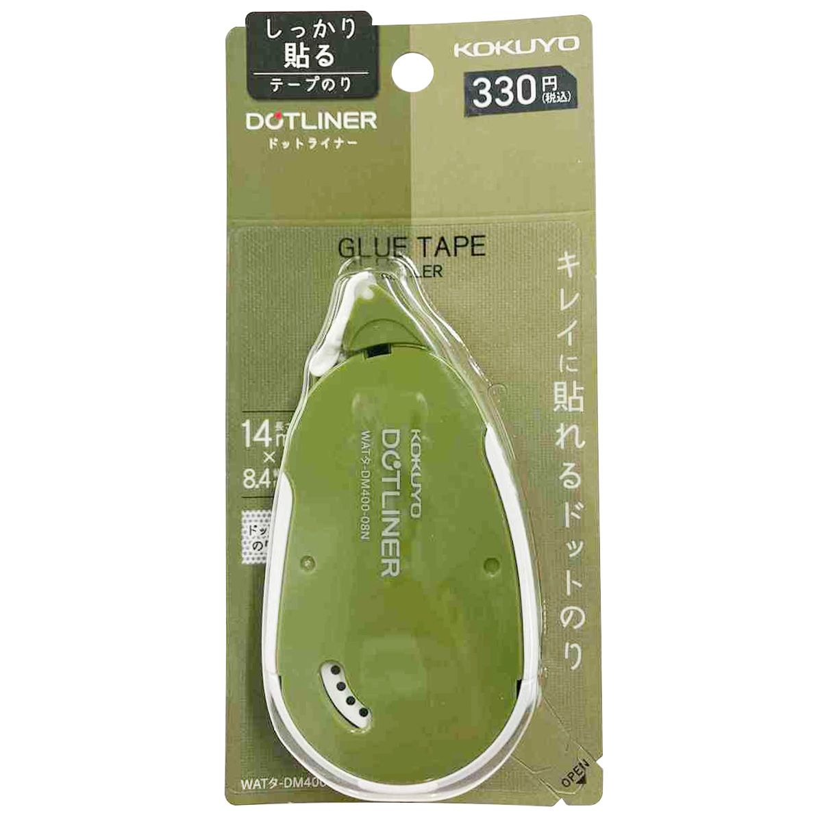 テープのり 糊ドットライナー 本体 強粘着カーキ KOKUYO コクヨ 049277