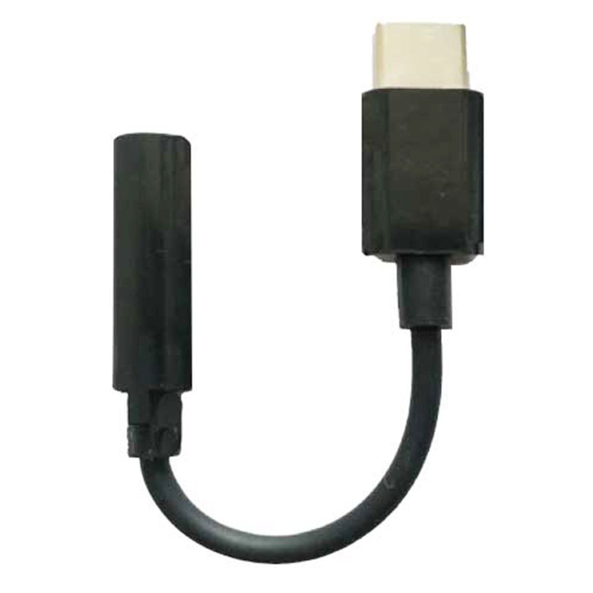 【在庫限り】イヤホンジャック オーディオ変換ケーブル 変換アダプタ PB.変換イヤホンジャック5cm ブラック 053306