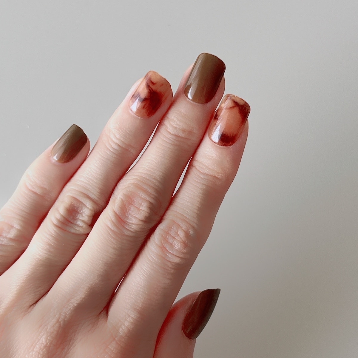 【OUTLET】つけ爪 PB. fasmy ネイルチップ 24枚入 03 ブラウンマーブル 054433