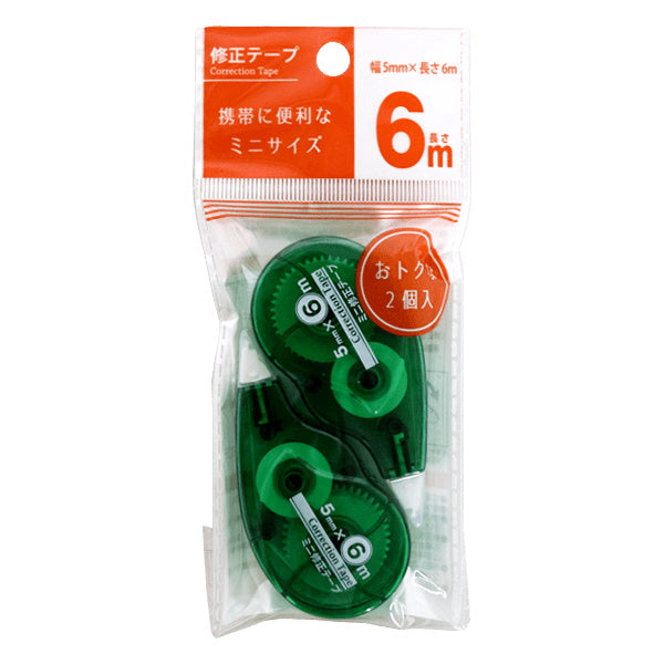 ミニ修正テープ2P 5mm×6m 054459