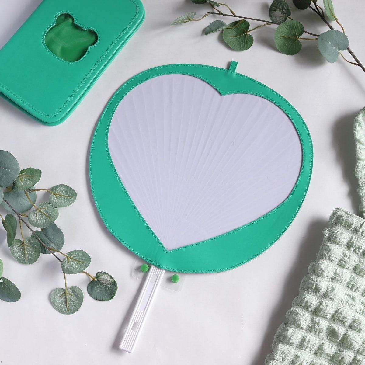 団扇カバー ハート型 PB.推し色ハートうちわカバーA (グリーン・パープル)推し活 054830