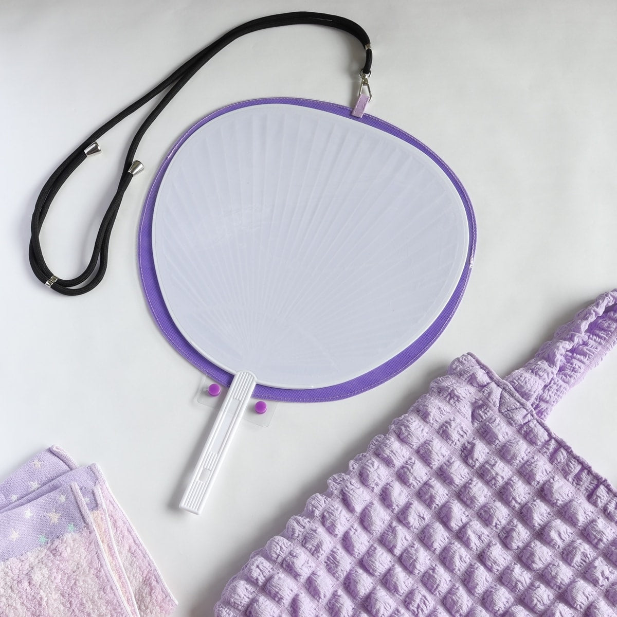 団扇カバー ハート型 PB.推し色ハートうちわカバーA (グリーン・パープル)推し活 054830