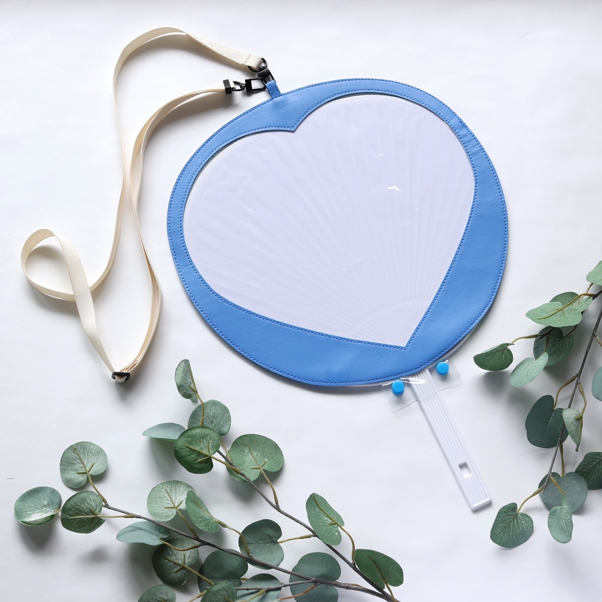 団扇カバー ハート型 PB.推し色ハートうちわカバーB(オレンジ・ブルー)推し活 054832