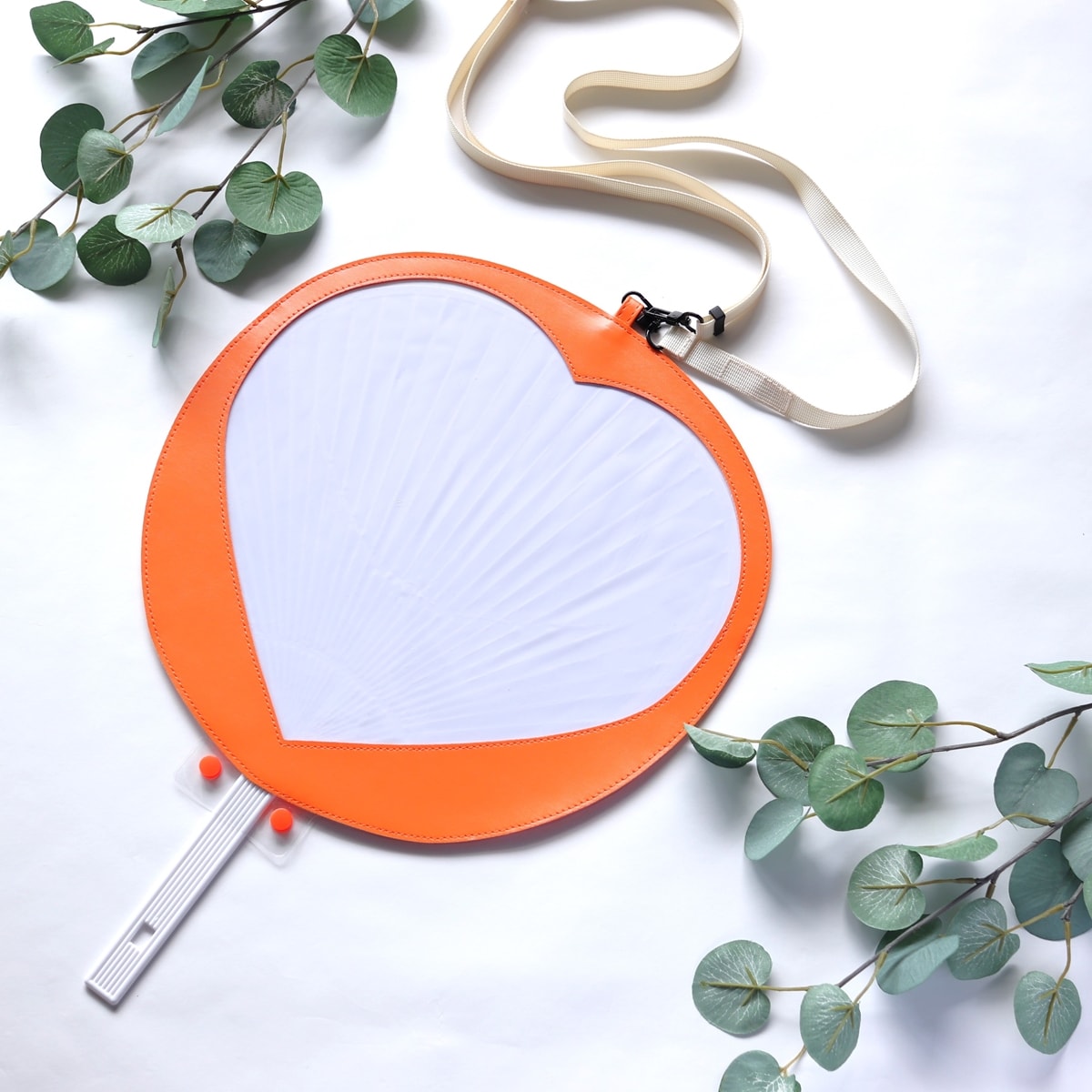 団扇カバー ハート型 PB.推し色ハートうちわカバーB(オレンジ・ブルー)推し活 054832