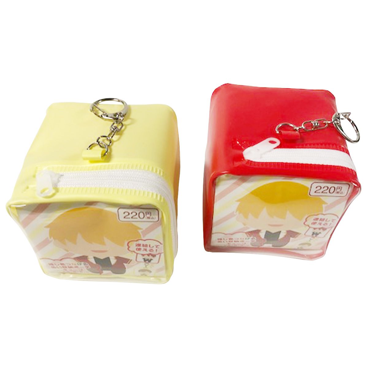 ぬいポーチ ぬいケース PB.繋げるぬい収納ポーチ キューブ (イエロー・レッド)ぬい活  054871