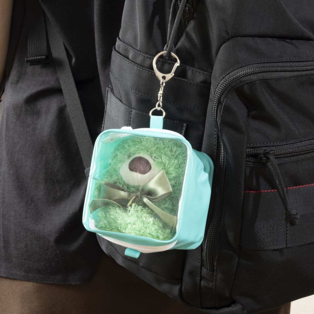 ぬいポーチ ぬいケース PB.繋げるぬい収納ポーチ キューブ (グリーン・ブルー)ぬい活 054900