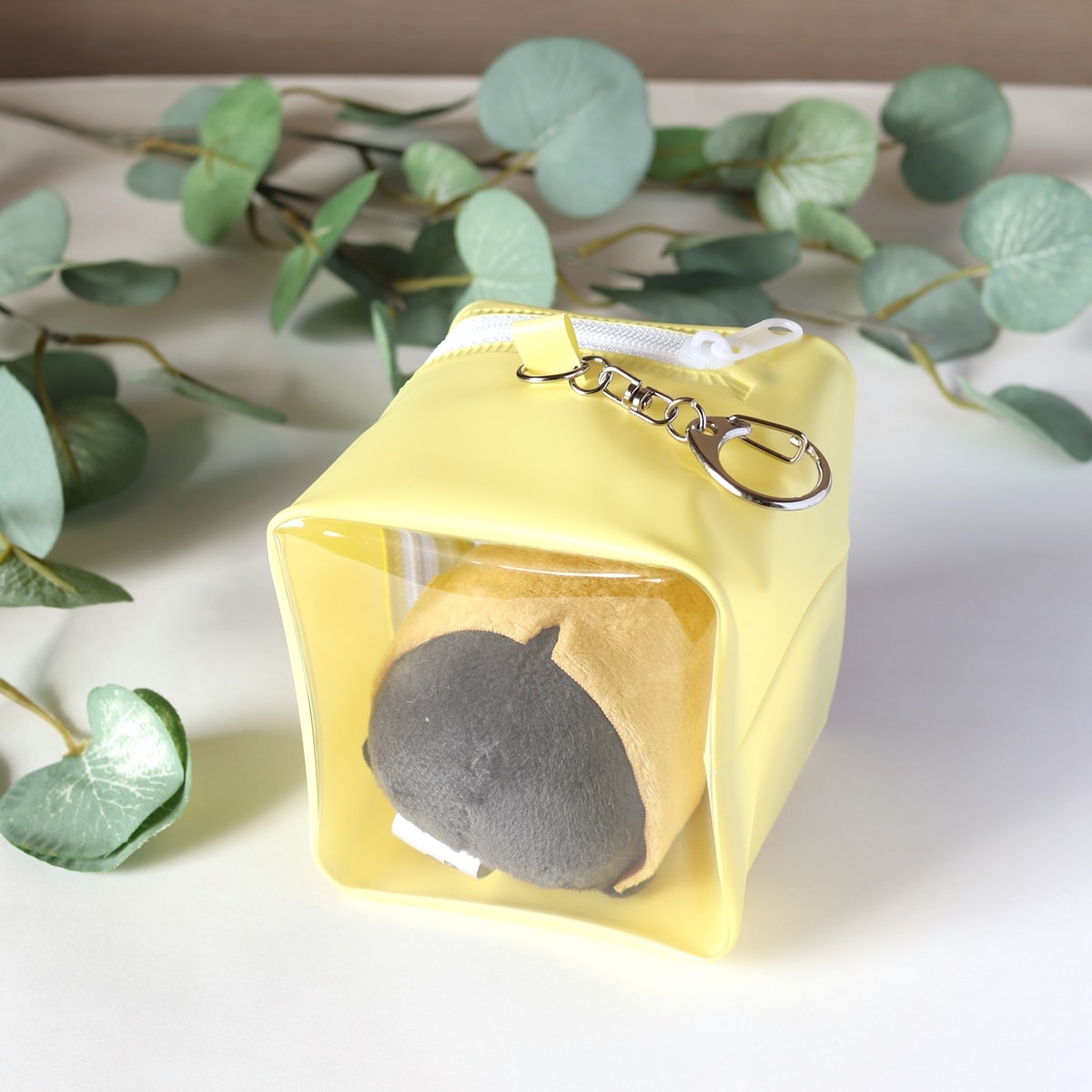 ぬいポーチ ぬいケース PB.繋げるぬい収納ポーチ キューブ (イエロー・レッド)ぬい活 054871