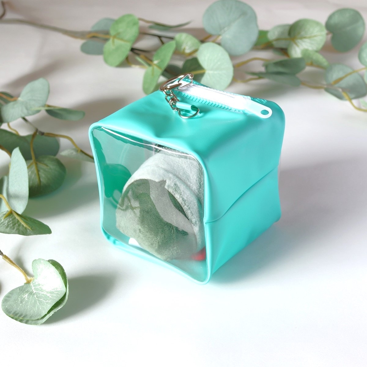 ぬいポーチ ぬいケース PB.繋げるぬい収納ポーチ キューブ (グリーン・ブルー)ぬい活 054900