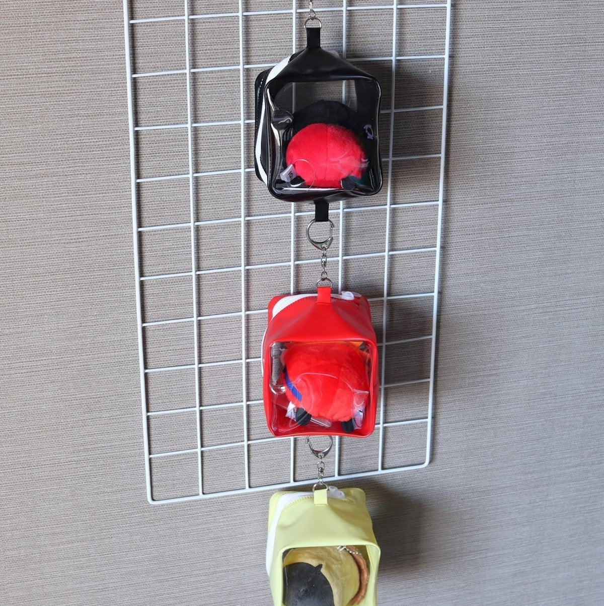 ぬいポーチ ぬいケース PB.繋げるぬい収納ポーチ キューブ (ブラック)ぬい活 054908