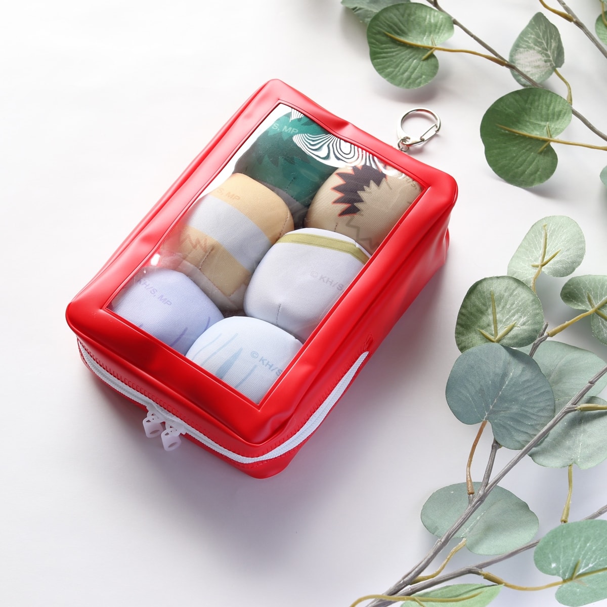 ぬいポーチ ぬいぐるみポーチ PB.繋げるぬい収納ポーチ (レッド・イエロー) 054923