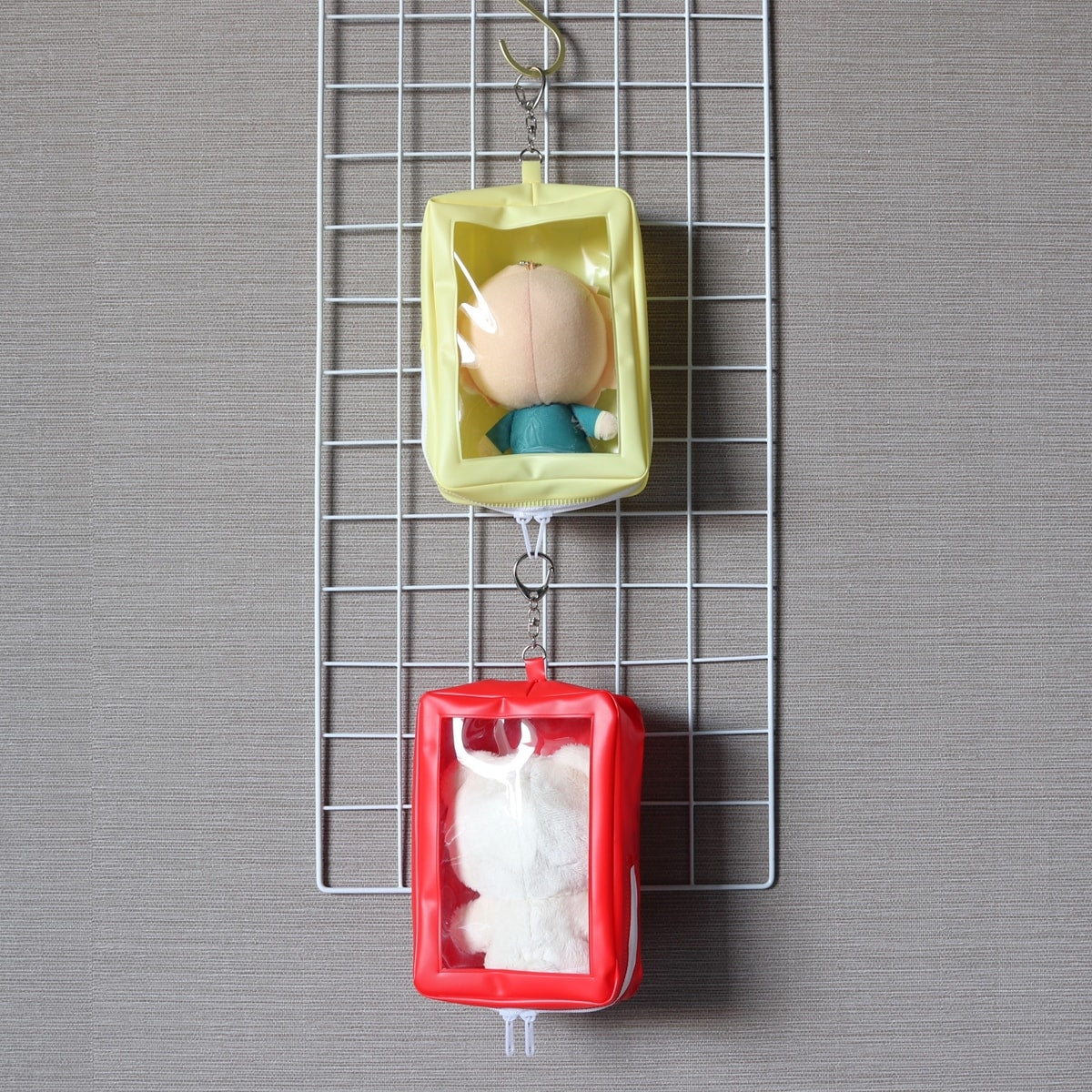 ぬいポーチ ぬいぐるみポーチ PB.繋げるぬい収納ポーチ (レッド・イエロー) 054923