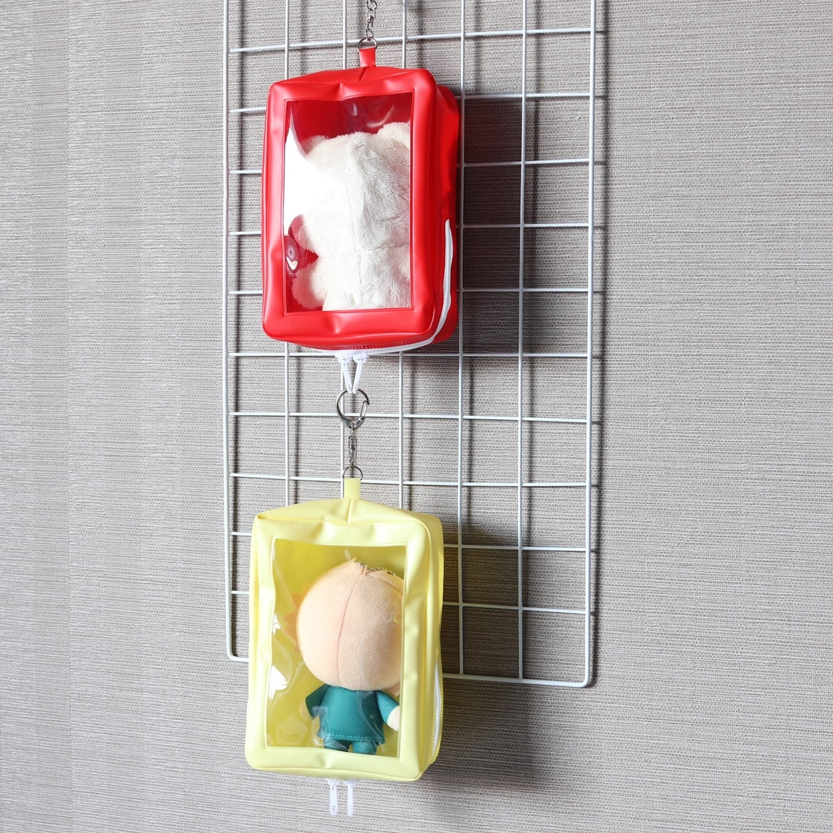 ぬいポーチ ぬいぐるみポーチ PB.繋げるぬい収納ポーチ (レッド・イエロー) 054923