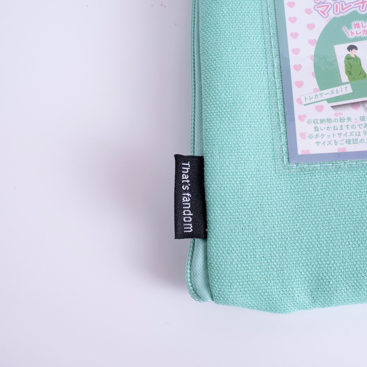 ペンライトケース 推し活 PB.推し色ペンラケース アクスタポケット付き (グリーン・パープル) 055058