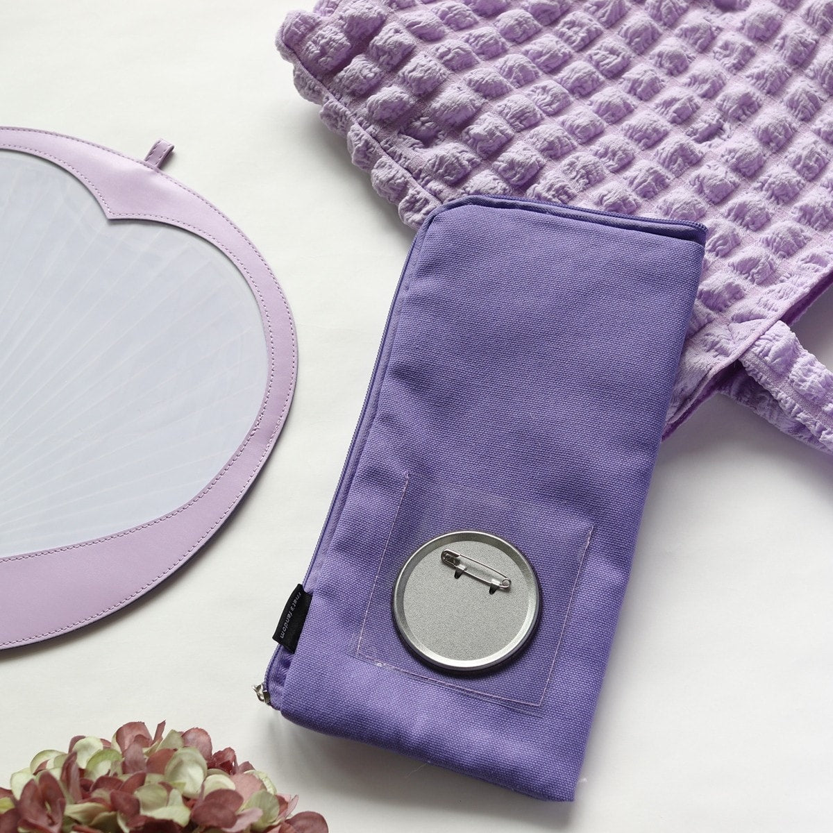 ペンライトケース 推し活 PB.推し色ペンラケース アクスタポケット付き (グリーン・パープル) 055058