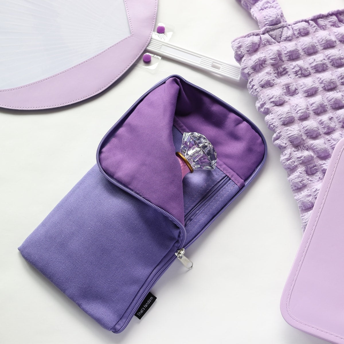 ペンライトケース 推し活 PB.推し色ペンラケース アクスタポケット付き (グリーン・パープル) 055058