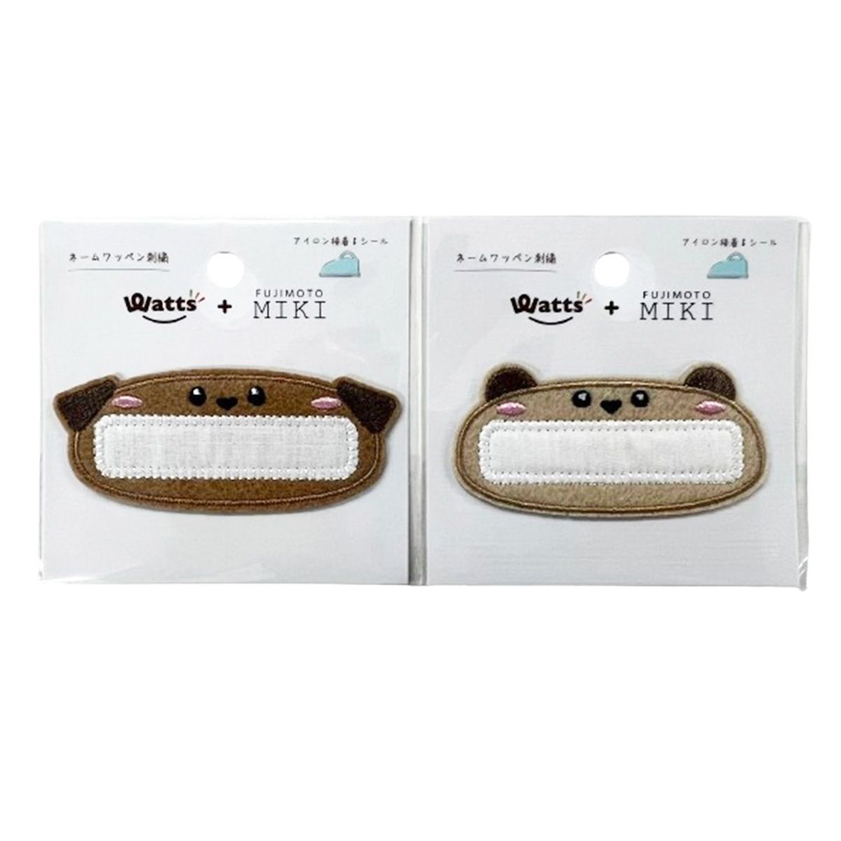 【OUTLET】PB.藤本美貴コラボ ネームワッペン刺繍 アニマル 入園入学  055444