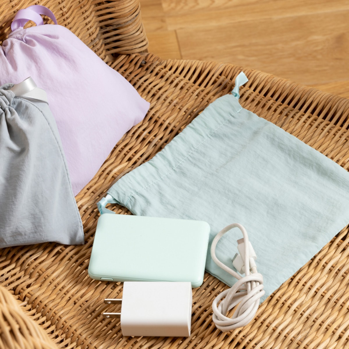 巾着袋 きんちゃくポーチ Tokinone PB. 仕分け巾着 ラベンダー 055776