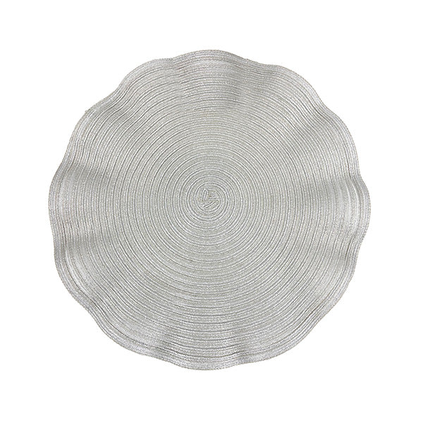 ランチマット インテリアマット Tokinone PB.フリルランチョンマット ホワイト 直径約38cm 057528