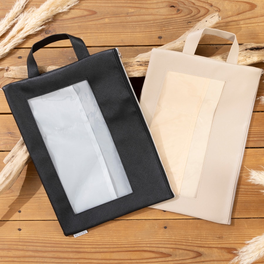 バッグインバッグ サブバッグ Tokinone PB.中が見えるキャリングポーチ ベージュ 057939