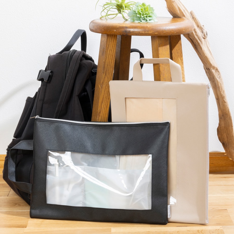 バッグインバッグ サブバッグ Tokinone PB.中が見えるキャリングポーチ ベージュ 057939