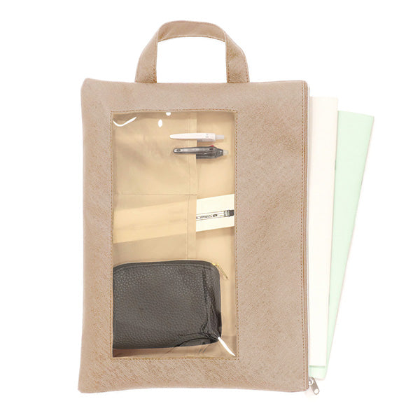 バッグインバッグ サブバッグ Tokinone PB.中が見えるキャリングポーチ ベージュ 057939