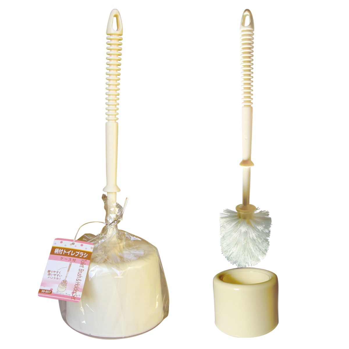 柄付トイレブラシ35cmケース付 058042