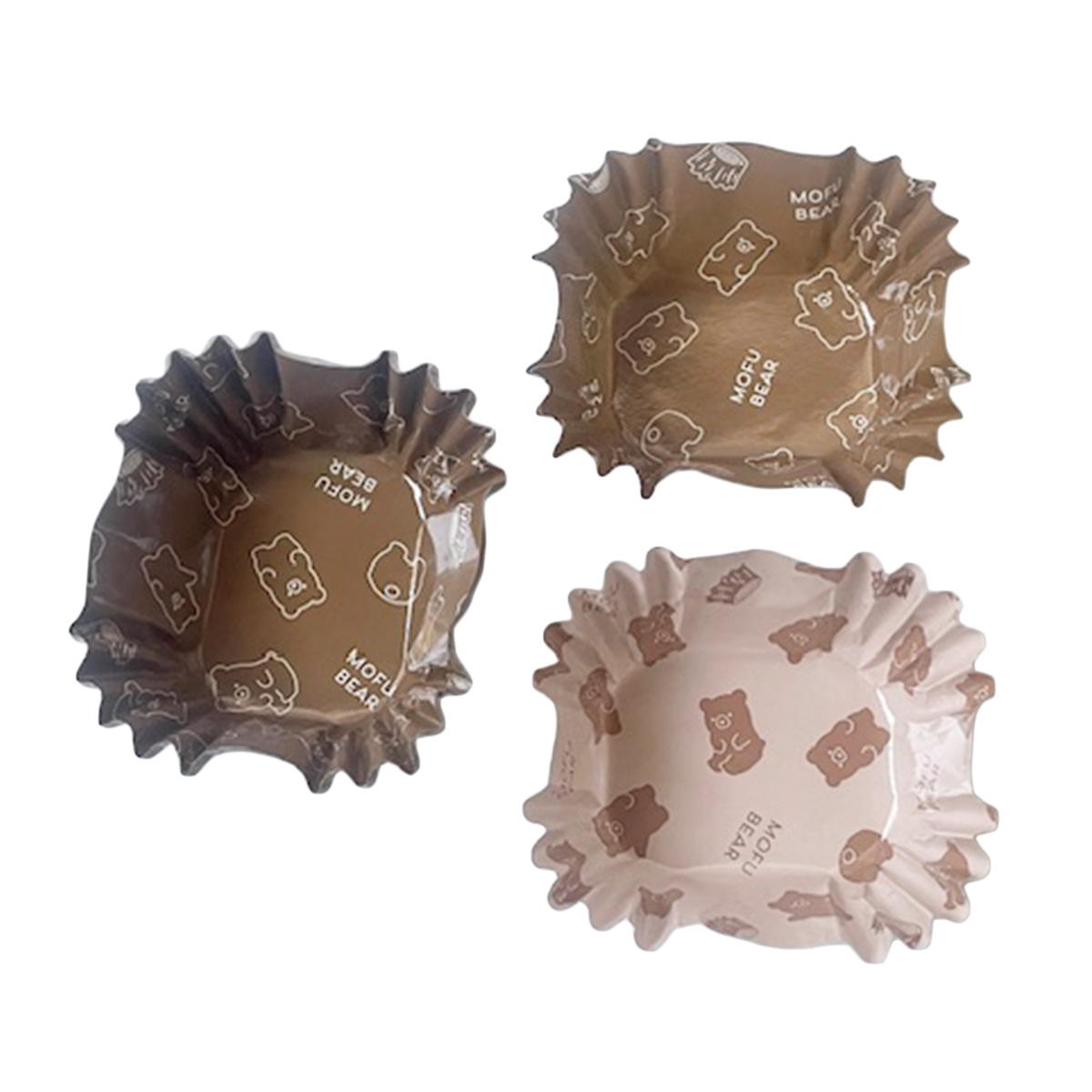 【OUTLET】PB.藤本美貴コラボ おかずカップ 角型 くま柄 058077