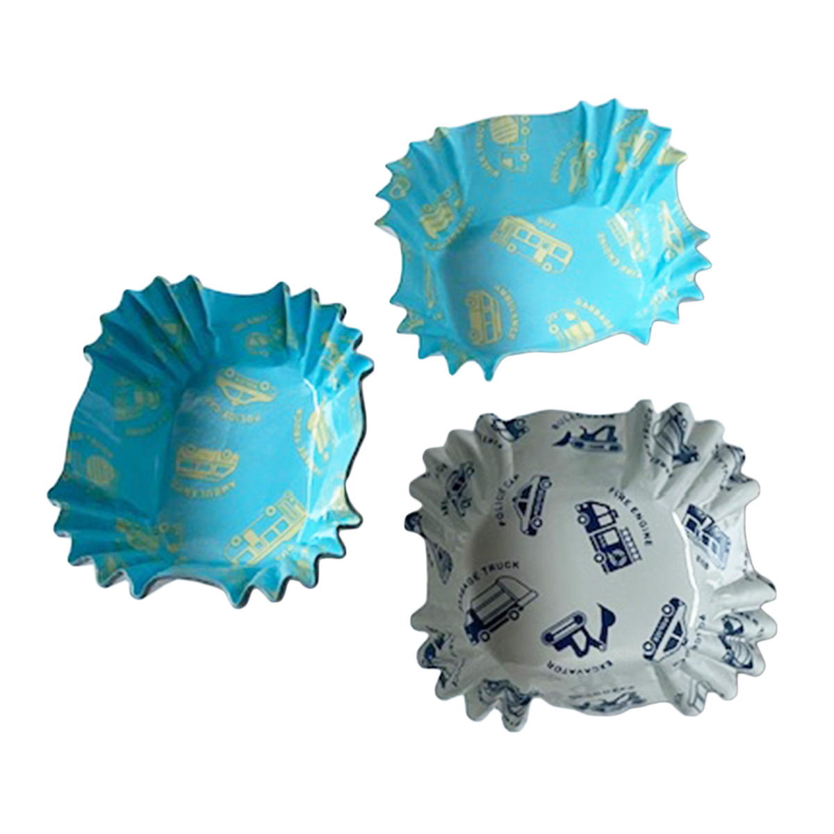 【OUTLET】PB.藤本美貴コラボ おかずカップ 角型 働く車柄 058082